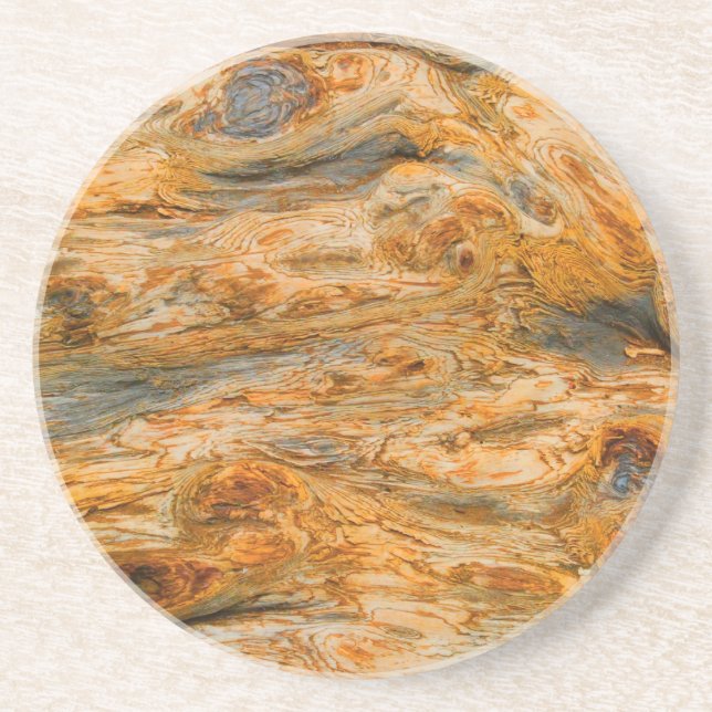Brown Tones Natural Tree Bark Pattern Texture Coaster (Front)