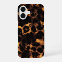 Brown Tortoiseshell Tortoise Snow Leopard Print