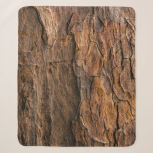 Brown tree bark in closeup photography sherpa blanket