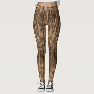 Brown Tree Bark Leggings