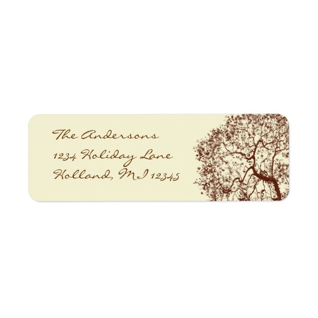 Brown Tree Return Address Label (Front)