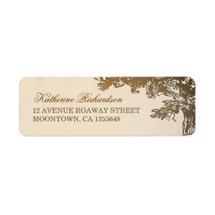 brown tree return address labels