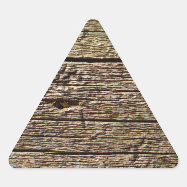 brown tree wood triangle sticker (Front)