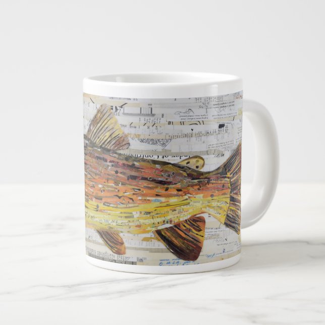 Brown Trout Collage 20oz Coffee Mug by C.E. White (Front Right)
