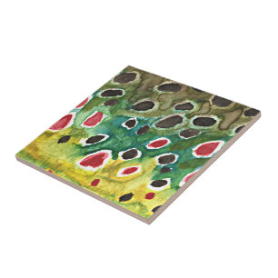 Brown Trout Fish Ceramic Tile
