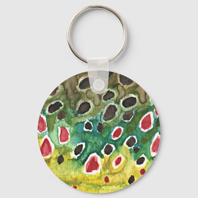 Brown Trout Fish Key Ring (Front)