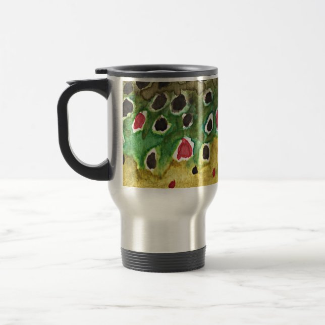 Brown Trout Fish Travel Mug (Left)