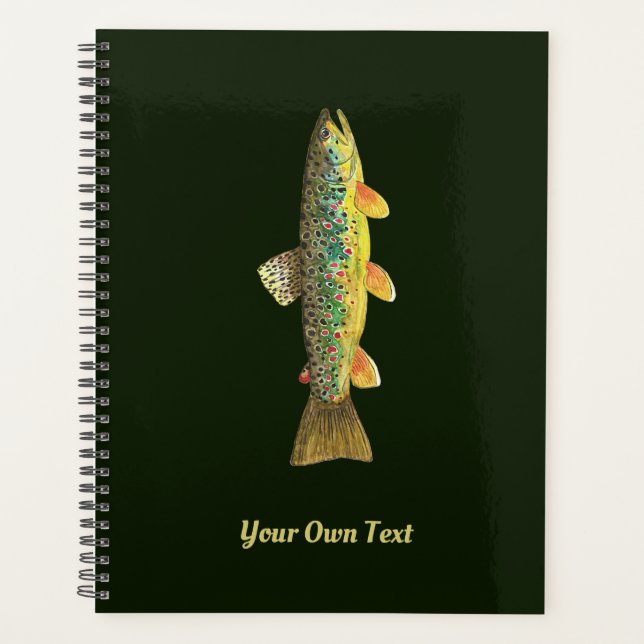 Brown Trout Fisherman's Personalised Planner (Front)