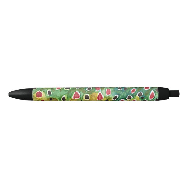 Brown Trout Fishing Black Ink Pen (Front)