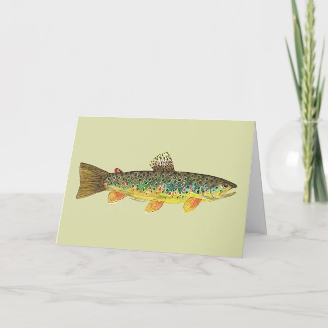 Brown Trout Fishing Card (Front)