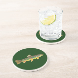 Brown Trout Fishing Coaster