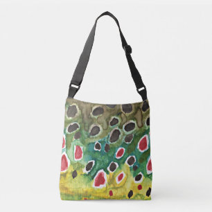 Brown Trout Fishing Crossbody Bag