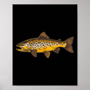 Brown Trout Fishing Fly Fishing Outdoors And Natur Poster