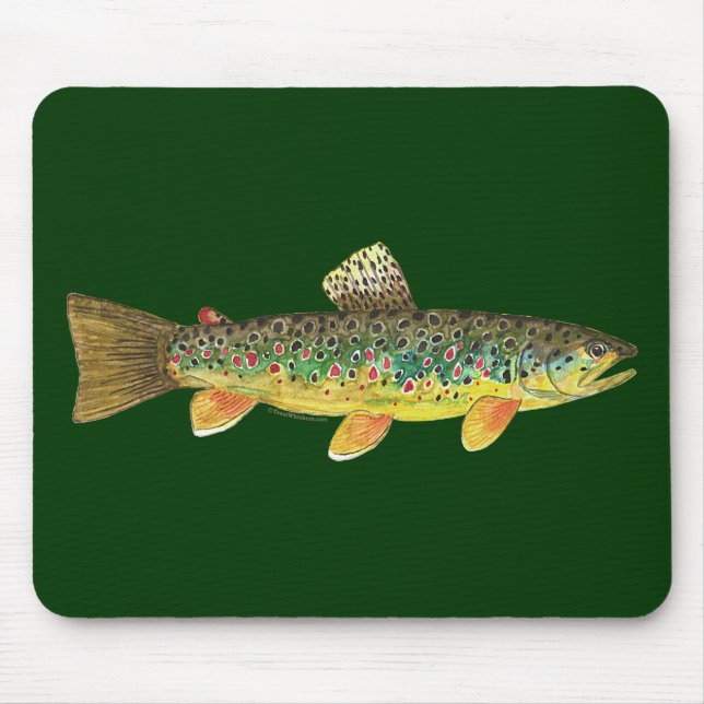 Brown Trout Fishing Mouse Pad (Front)