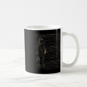 Brown Trout Fly Fishing Dry Fly Tying Fisherman  Coffee Mug