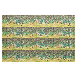 Brown Trout Fly Fishing Fabric