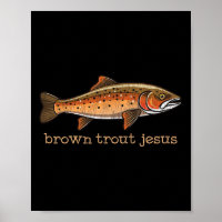 Brown Trout Fly Fishing Fisherman Fish Humour Joke