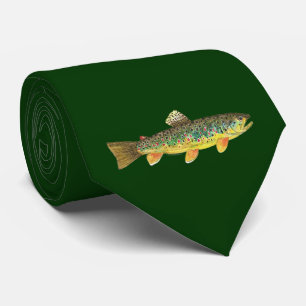 Brown Trout Fly Fishing Fisherman's Angler's Tie