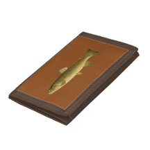 Brown Trout Saddle Brown Trifold Wallet