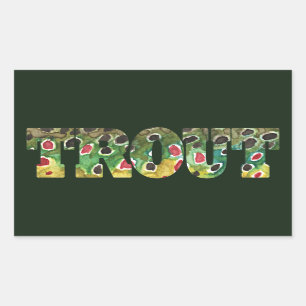 Brown Trout Skin Design Rectangular Sticker