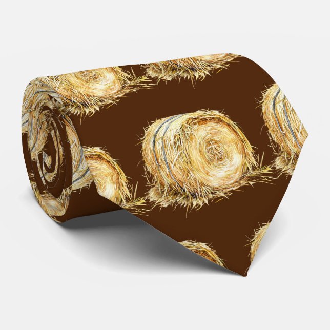 Brown Tumbleweed Rustic Country Farm Neck Tie (Rolled)