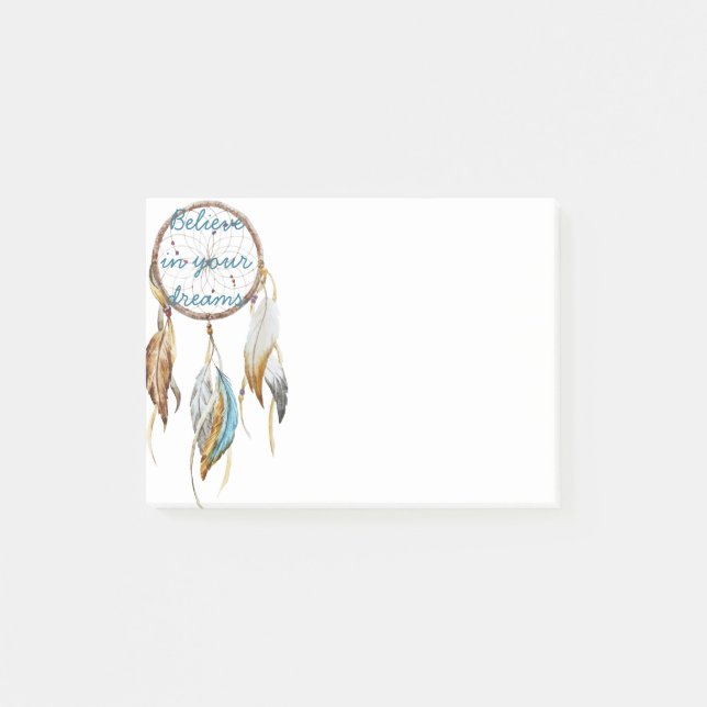 Brown Turquoise Dream Catcher Post-it Notes (Front)