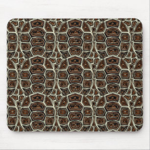 Brown Turtle Shell Pattern Mouse Pad