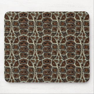 Brown Turtle Shell Pattern Mouse Pad