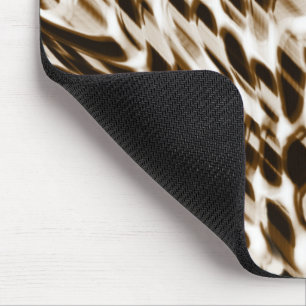 Brown twisting holes in motion, dark and beige mouse pad