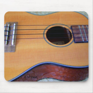 Brown Ukulele Mouse Pad