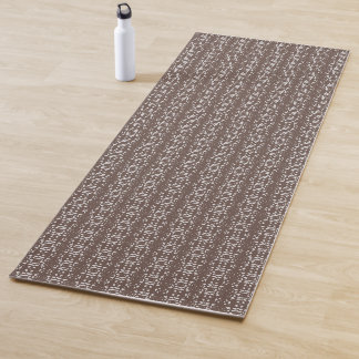 Brown Unique Abstract Pattern Yoga Mat