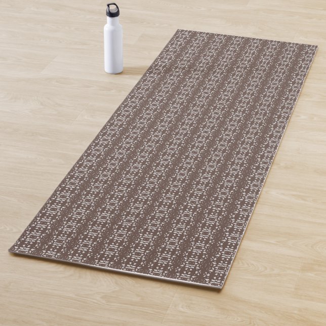 Brown Unique Abstract Pattern Yoga Mat (In Situ)