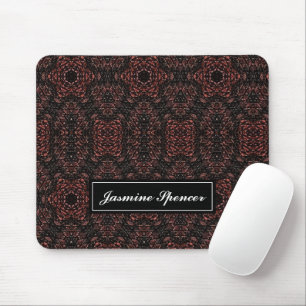 Brown unique snake skin pattern mouse pad