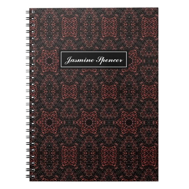 Brown unique snake skin pattern notebook (Front)