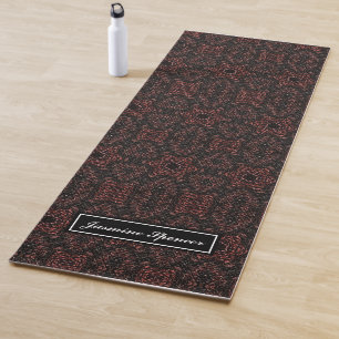 Brown unique snake skin pattern yoga mat