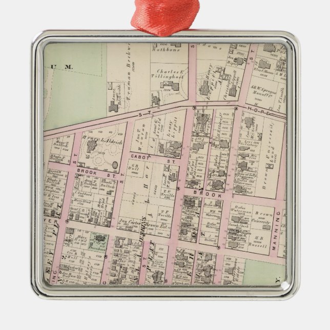 Brown University Metal Tree Decoration (Front)