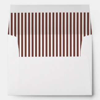 Brown Vertical Stripe Lined Envelope
