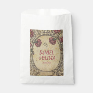 Brown Vintage Classic Wedding Favour Bag
