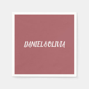 Brown Vintage Classic Wedding Invitation Napkin