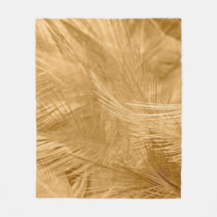 Brown vintage color trends chicken feather texture fleece blanket