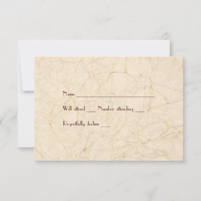 Brown Vintage Fishing Lovers Boat rsvp (Front)