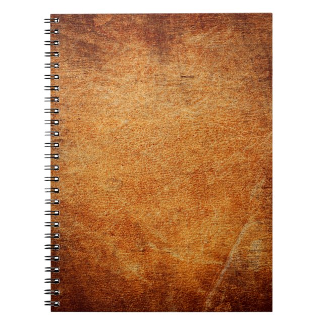 Brown vintage shaded leather  notebook (Front)