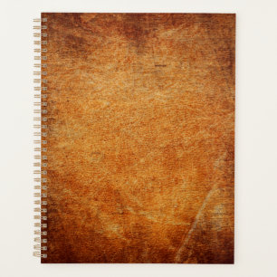 Brown vintage shaded leather  planner