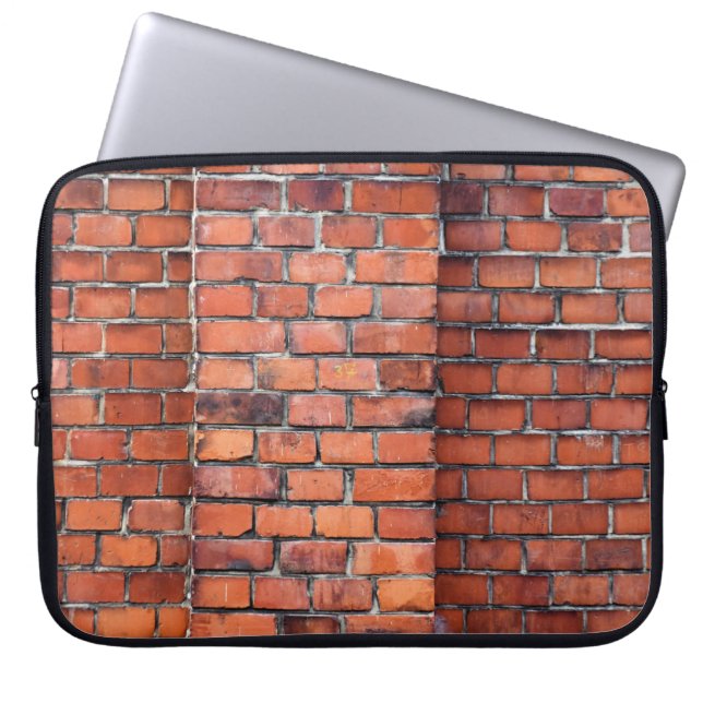 Brown wall brick laptop sleeve (Front)