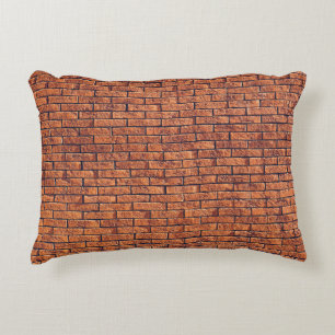 Brown wall cladding decorative cushion