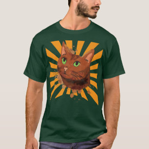 Brown Watercolor Cat T-Shirt