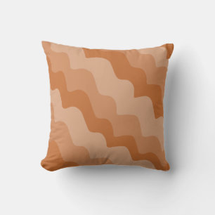 Brown wavy ocean waves gradient cushion