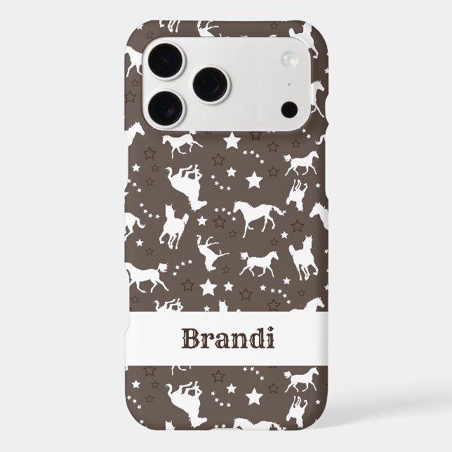 Brown Western Horse Pattern Customised (Back)