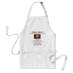 "Brown Wet Fly-Cruel Trout" Apron