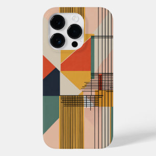 brown white and black blue small lines Case-Mate iPhone 14 pro case